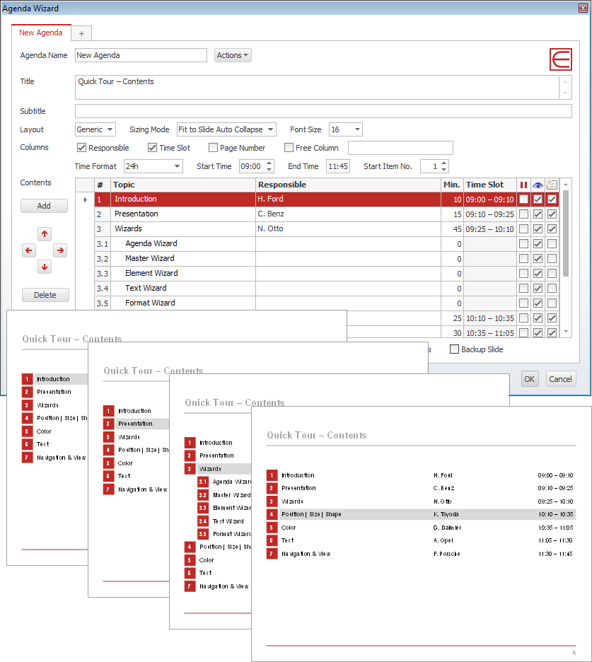 Element System Slideshow 